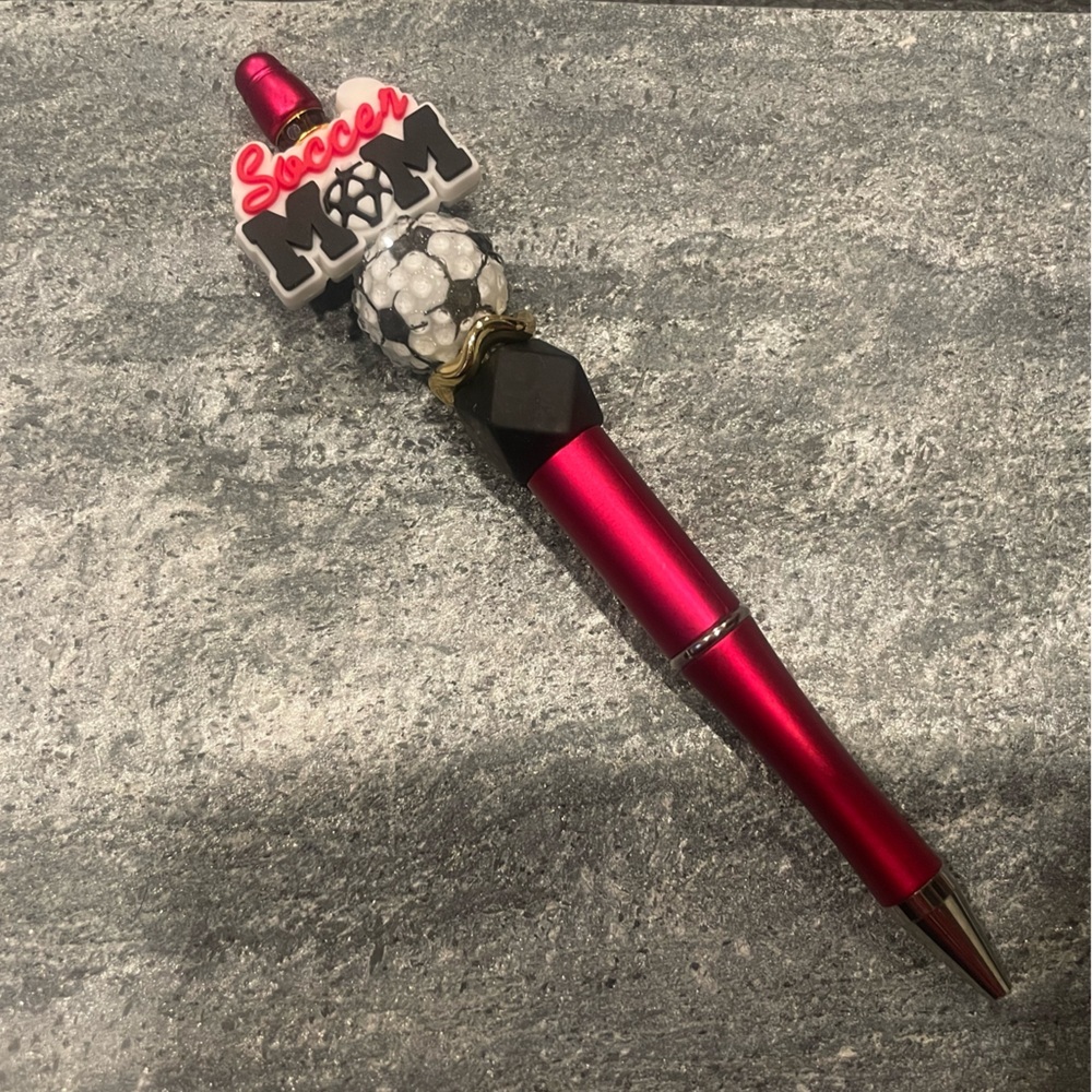 Handmade Beadable Soccer Mom Pen